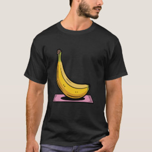 Camiseta Ilustração de Equilíbrio de Banana Yoga Minimalist