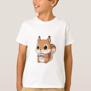 Camiseta Ilustração de Esquilo Sobrevivente de Segunda-feir
