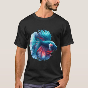 Camiseta Ilustração de Flor de Peixe Betta