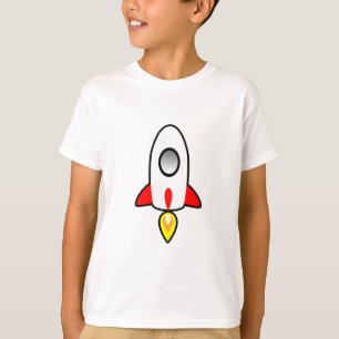 Camiseta Ilustração de foguete em clipart plano
