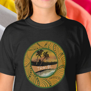 Camiseta Ilustração de frente para a praia Viagem