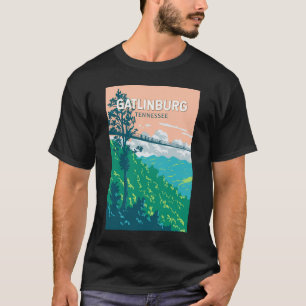 Camiseta Ilustração de Gatlinburg Tennessee Arte de Viagem