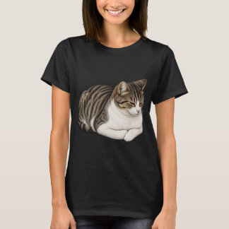 Camiseta Ilustração de Gato Atum Vintage para Amantes de Ga