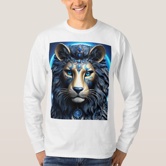 Camiseta Ilustração de Gato Cosmico Místico Encantado (Frente)