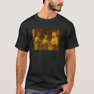 Camiseta Ilustração de Gato Inspirada na Arte do Renascimen