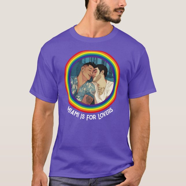 Camiseta Ilustração de Gay de Miami (Frente)