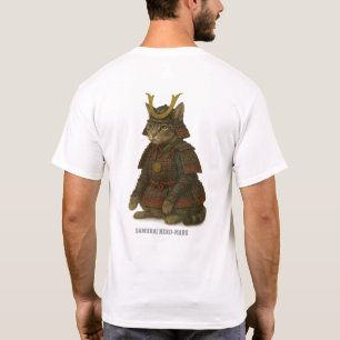 Camiseta Ilustração de Guerreiro de Gato Armado