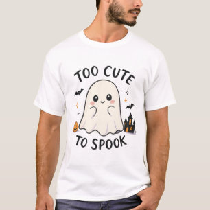 Camiseta Ilustração de Halloween de Fantasma Demais de Fofo