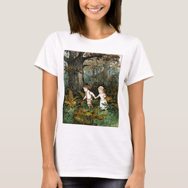 Camiseta Ilustração de Hansel e de Gretel (Frente)