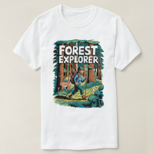 Camiseta Ilustração de Hiperligação de Vintage do Forest Ex