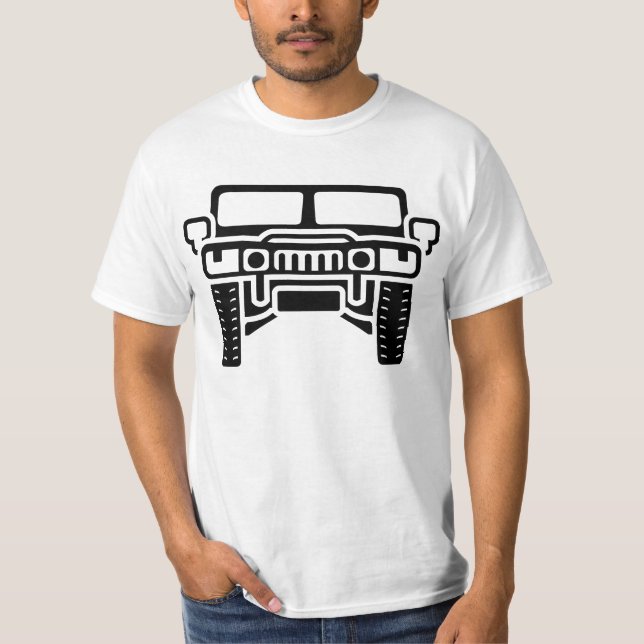 Camiseta Ilustração de Hummer/Humvee (Frente)