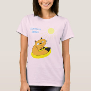 Camiseta Ilustração de Humor de Gato Introvertido Aconchega