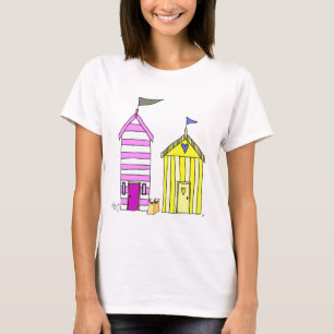 Camiseta Ilustração de Huts de praia 3