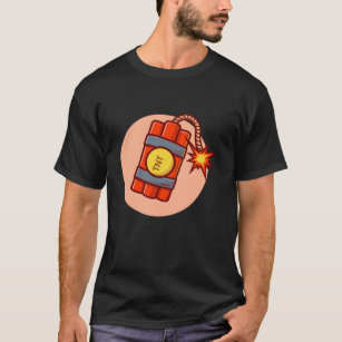 Camiseta Ilustração de Ícone de Vetor de Cartoon Tnt Bomb