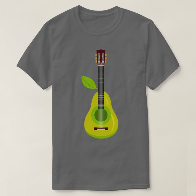 Camiseta Ilustração de instrumento de música de violão (Frente do Design)