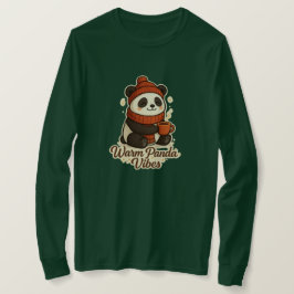 Camiseta Ilustração de Inverno Fofo e Aconchegante