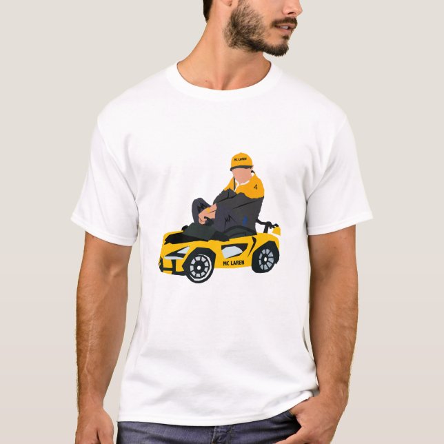 Camiseta Ilustração de Lando Norris (Frente)