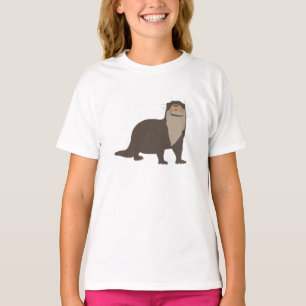 Camiseta Ilustração de Lontra Cuta