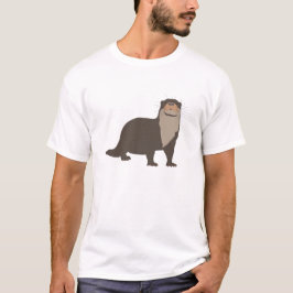 Camiseta Ilustração de Lontra Cuta