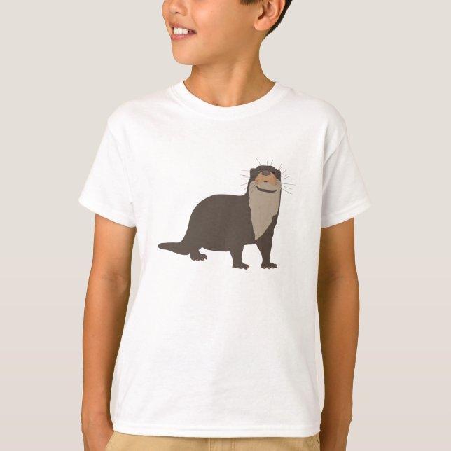 Camiseta Ilustração de Lontra Cuta (Frente)