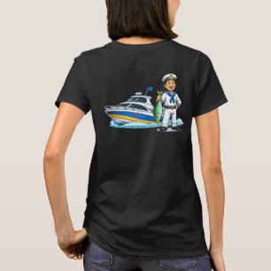 Camiseta Ilustração de Marinheiro de Desenho Animado com Ia