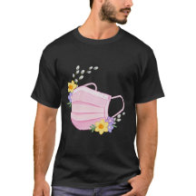 Ilustração de Máscara Médica Floral de Primavera