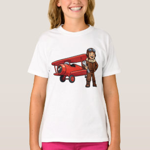 Camiseta Ilustração de Mecânico de Desenho Animado Fofo com