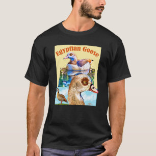 Camiseta Ilustração de Montagem de Ganso Egípcio