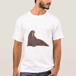 Camiseta Ilustração de Morsa Fofa