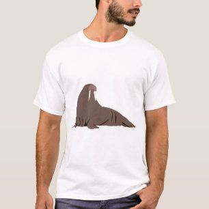 Camiseta Ilustração de Morsa Fofa