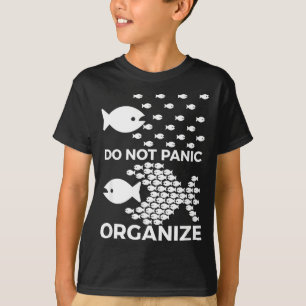 Camiseta Ilustração de Motivação para Não Entrar em Pânico