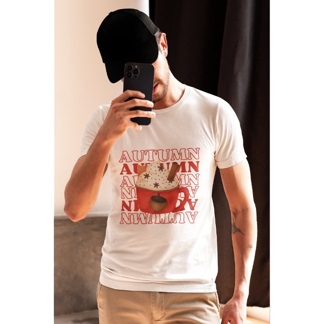 Camiseta Ilustração de Mug de Cozy Autumn (Criador carregado)