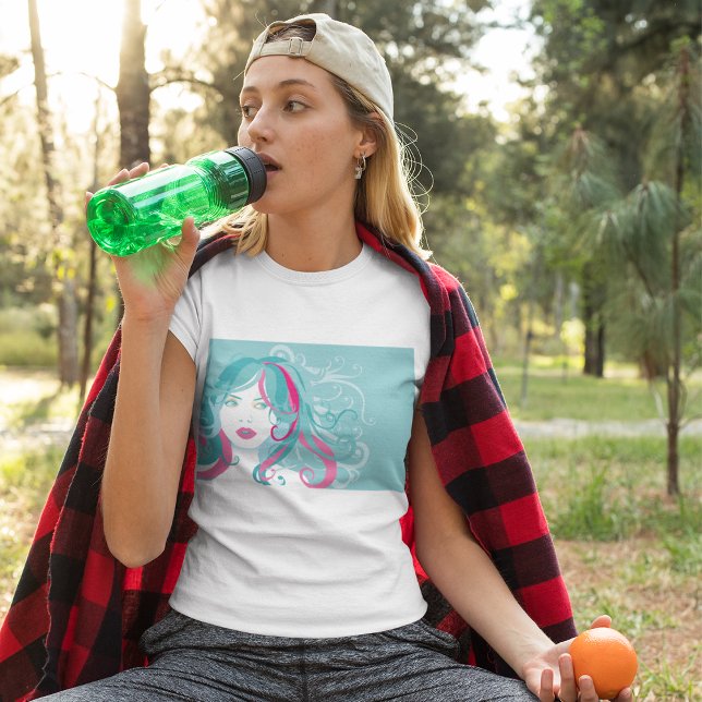 Camiseta Ilustração de Mulher Artística (Criador carregado)