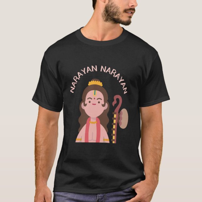 Camiseta Ilustração de Naradmuni Narayan Narayan Pooja (Frente)