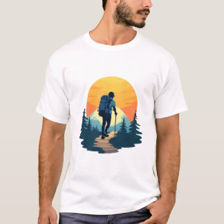 Camiseta Ilustração de Natureza de Aventura