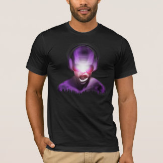 Camiseta Ilustração de néon do esboço 3D das plataformas