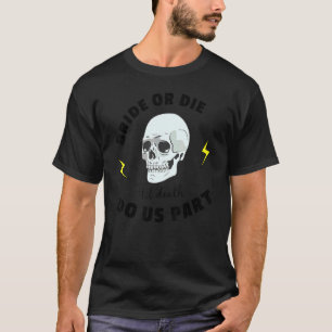 Camiseta Ilustração de Noivado Noiva Dizendo Brida