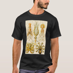 Camiseta Ilustração de Octopus Submarino Vintage