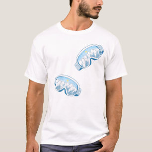 Camiseta Ilustração de Óculos de Esqui