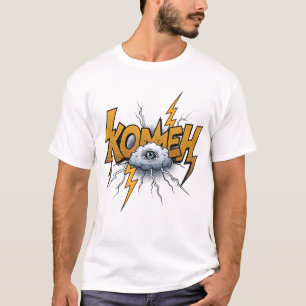 Camiseta Ilustração de Olho Tempestuoso em Estilo de Quadri