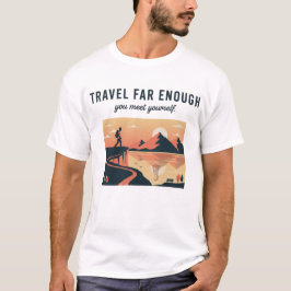 Camiseta Ilustração de Paisagem de Aventura