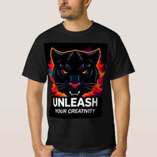Camiseta Ilustração de Pantera Destacando Criatividade
