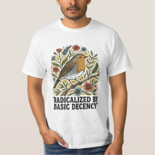 Camiseta Ilustração de Pássaro de Arte Folclórica para Just