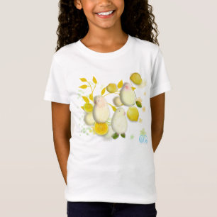 camiseta ilustração de pássaros e limões