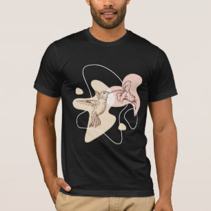 Camiseta Ilustração de Pássaros Minimalista - Asas Pequenas