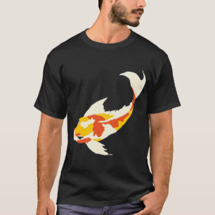 Camiseta Ilustração de Peixe Koi Dourado – Pon Japonês Ousa
