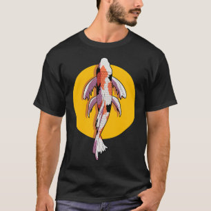 Camiseta Ilustração de peixe koi temática de desenho animad