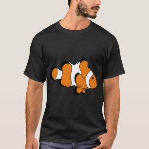 Camiseta Ilustração de peixe-palhaço peixe tropical