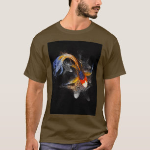 Camiseta Ilustração de Peixes Koi