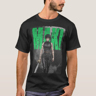 Camiseta Ilustração de Personagem de Anime em Esboço Grunge